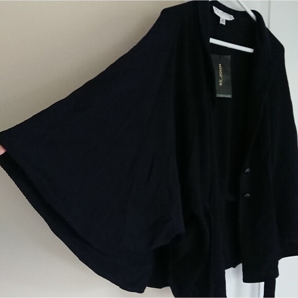 St. John wool Belted cape coat - Picture 3 of 11